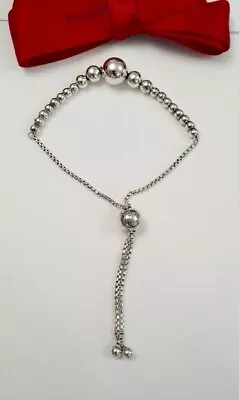 $59 • Buy Genuine Pandora String Of Beads Slider Adjustable Bracelet #597749 925 Ale Sz 1