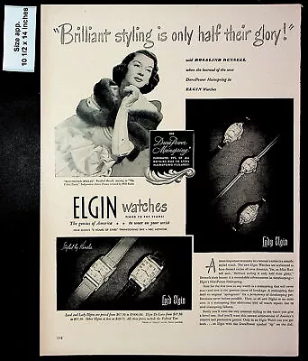 1948 Elgin Watches Woman Fur Coat Jewelry Band Lord Lady Vintage Print Ad 28371 • $9.97