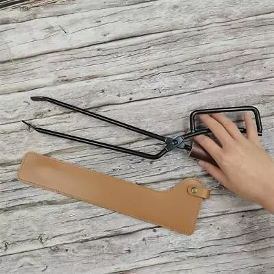 AU Campfire Fireplace Tongs Pouch Bag PU Leather Retro Fire Tongs Protective Co • $16.66