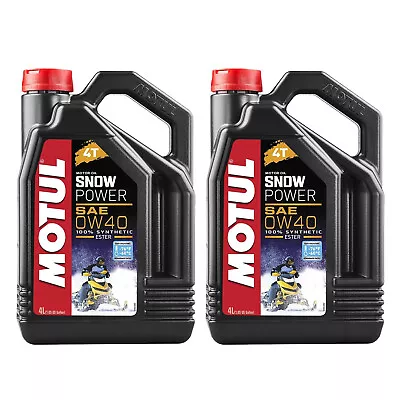 Motul Snowpower SAE 0W-40 8L 4T Motor Oil 4 Stroke 2 X 4L • $99.95