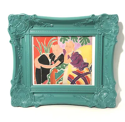 Henri Matisse Framed Art Print -15”x13” “La Conversation- Heavy Teal Frame. • $45