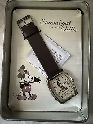 2004 Disney Steamboat Willie Since 1928 Watch With Tin And 2 Pins • $19.99