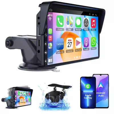 Car Portable Unit Wireless Apple CarPlay Android Auto FM 7  Touch Screen Radio • $89.99