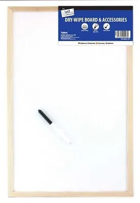 Whiteboard Corkboard Wooden Memo Message Notice Bulletin Board Office School • £7.99