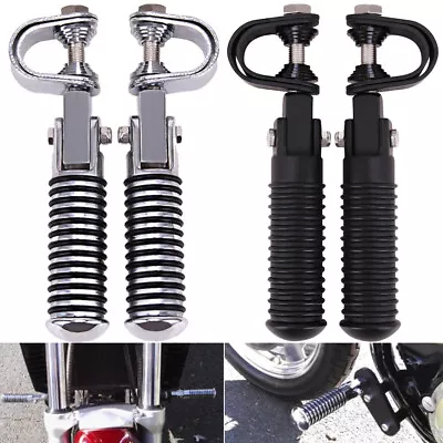 Motorcycle Foot Pegs Rests 1 ~1-1/4  Highway Engine Crash Bar For Harley Suzuki • $25.85