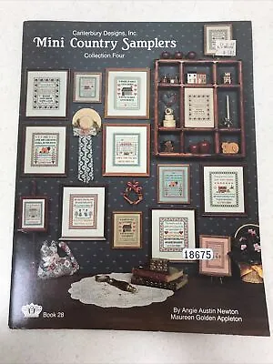 New Vintage Cross Stitch Patterns Mini Country Samplers Canterbury Designs • $5.90