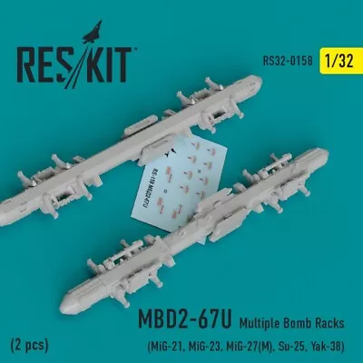 1/32 Reskit RS32-0158 MBD2-67U Multi Bomb Racks MiG-21/23/27/29КSu-25Yak-38 2 • $20