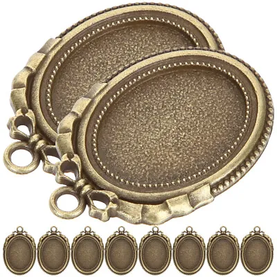 £25.56 • Buy 10pcs Cabochons For Jewelry Making DIY Crafting Pendant Setting Blanks Bezel Fra