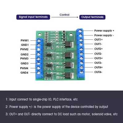 4-Channel PLC Amplifier Module Driver For MOS FET Circuits 3-20V • $7.67