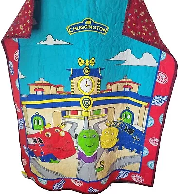 Train Quilted Blanket 34x41   Toddler Kid Bedding Boy Christmas Chuggington Choo • $39.29