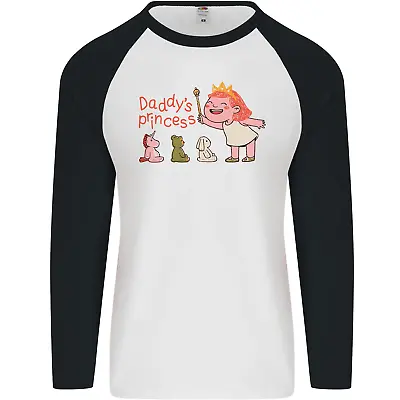 Daddys Princess Funny Unicorn Teddy Bear Mens L/S Baseball T-Shirt • £9.99