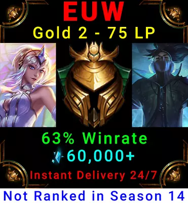 EUW Gold 2 LoL Acc League Of Legends Account Elementalist Lux True Damage Yasuo • £35.99