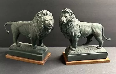 Art Institute Of Chicago Alva Museum AMR 1965 Lion Statue Bookend Set Pair • $349.95