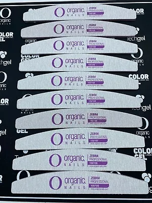 Organic Nails Files 100/100 ZEBRA *10PC* • $20