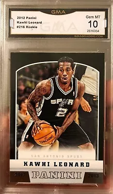 Kawhi Leonard Rookie Card 2012 Gem Mint 10 Panini MVP Clippers All Star HOF RC • $69.99