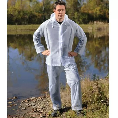 River City Clear 0.20mm PVC 2-Piece Rain Suit Raincoat Overall- 2XLarge 2XL -NEW • $12.95