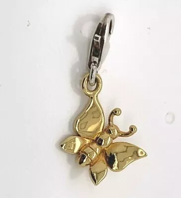 Thomas Sabo  CC91 Sterling Silver Gold Plated Butterfly Charm-NEW-AUTH • $38