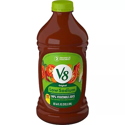 V8 Low Sodium Original 100% Vegetable Juice 64 Fl Oz Bottle • $5.88