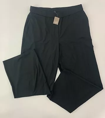J Jill Wearever Pants Womens Med Full Leg Black Pull On Stretch Knit Pockets NWT • $28.99