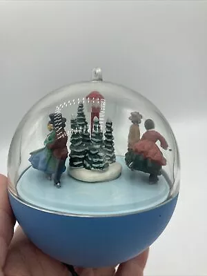 1988 Skaters Waltz Hallmark Ornament Keepsake Magic Christmas Light Motion • $14.99