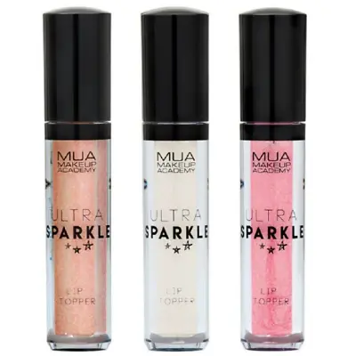 MUA Ultra Sparkle Waterproof Shimmer Glitter Lip Topper Gloss Pick  Shade • £3.99