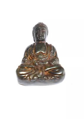 Nephrite Jade Carved Sculpture Seated Shakyamuni  Buddha Praying ( Brown Jade) • £25