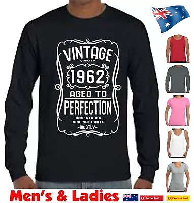 60th Decade Birthday  Gift  T Shirt Vintage Funny Tshirts 1962 Ladies Men's • $24.95