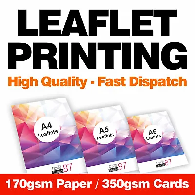 Full Colour Leaflets - Digitally Printed - A4 A5 A6 DL Flyer Printing Fast Print • £69.99