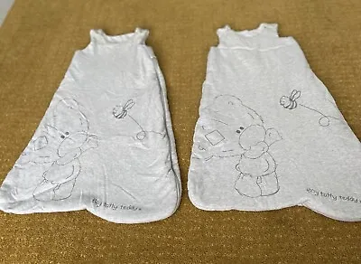 M&S Baby Sleeping Bag 2.1 Tog 0-6 Months For Babies Liking Swaddling X2 Twins • £8.99