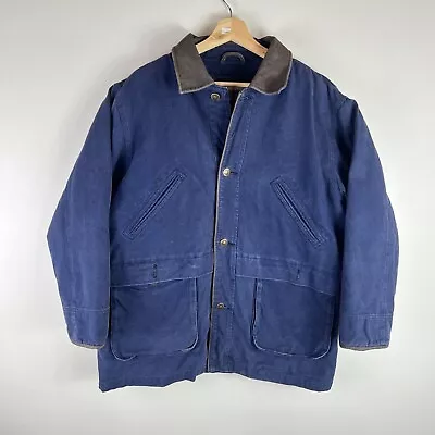 TRI-MOUNTAIN Workwear Jacket Mens Medium Canvas Coat Detroit Style Bomber Lined • $29.59