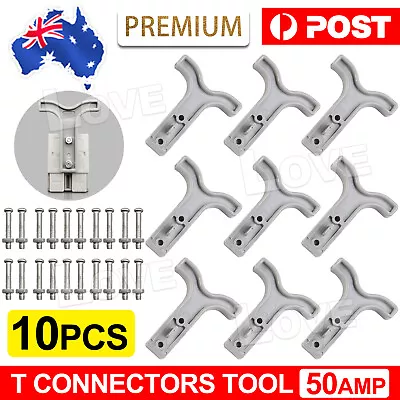 $7.95 • Buy 10PCS 50AMP 12-24V Grey T Bar Handle For Anderson Style Plug Connectors Tool AU