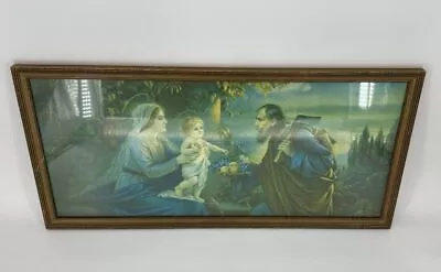 Vintage Home Decorative Wall Hanging Holy Family Of Jesus Christ Picture • $9.99