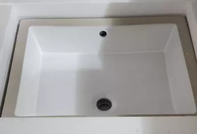 James Martin SNK-RF-WHT Rectangular Undermount Lavatory Sink Flat Base White • $85