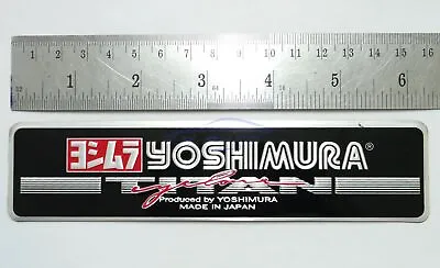 YOSHIMURA Silver Metal Exhaust Logo Plate Plaque Decals Emblem Sticker TITAN • $17