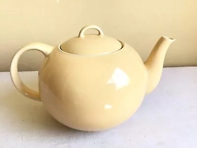 Vintage 1983 Sam Lebowitz Design Copco Beige Modern Round Ceramic Teapot Korea • $44.99