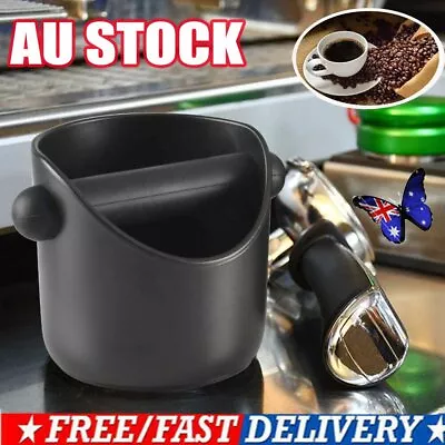 Black Coffee Waste Container Espresso GrinX# Knock Box Tamper Tube Bin Bucket KJ • $21.95