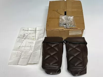 Nos Honda Markland Brown Goldwing Gl Inner Travel Trunk Pouches Leather 1982 • $49.99