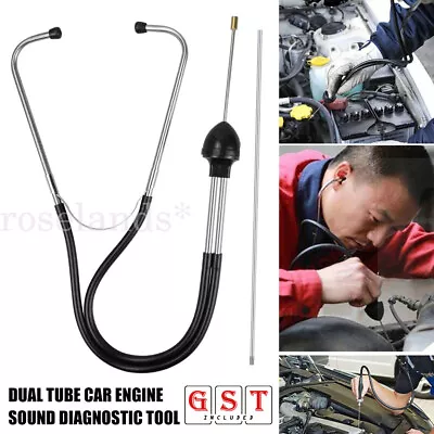 Dual Tube Car Engine Sound Diagnostic Tool Mechanic's Stethoscope Automotive AU • $13.56