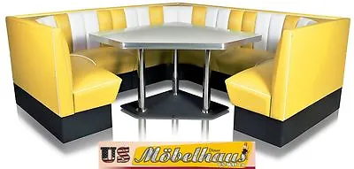 HW-240/240-Y American Diner Bench Corner Seat Furniture 50´S Retro USA Style • £5492.24