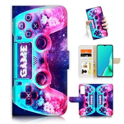 $13.99 • Buy ( For Oppo A57 / A57S ) Wallet Flip Case Cover AJ24527 Game Controller