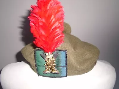 Tam O Shanter Badge And Red Feather Hackle Size Approx 58cm British Army • £40.50