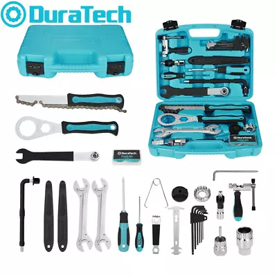 DuraTech 35PC Bike Repair Kit Bicycle Tool Kit Bike Accessories For Tyres W/Case • $65.99