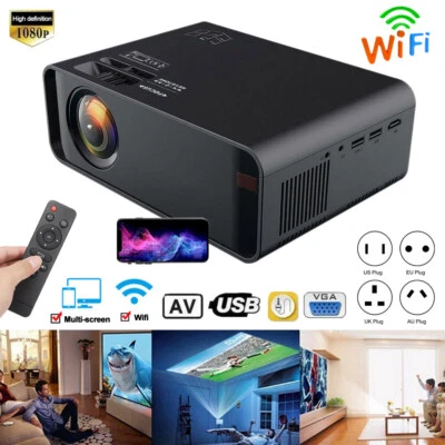 $155.99 • Buy 23000 Lumens WiFi 3D LED Mini Video Theatre Projector 4K 1080P HD Home Cinema