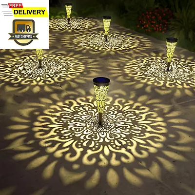 6Pack Solar Pathway Garden Lights Outdoor Decor Stakes Waterproof LED Landscape. • $53.23