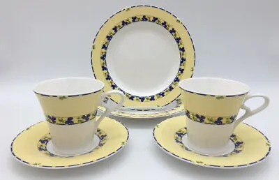  Gorgeous Haeng Nam Haengnam 6 Piece Bone China Coffee Set Yellow Blue • $35.99