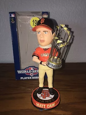 2012 Matt Cain World Series Trophy SF San Francisco Giants Bobblehead Orange NEW • $50