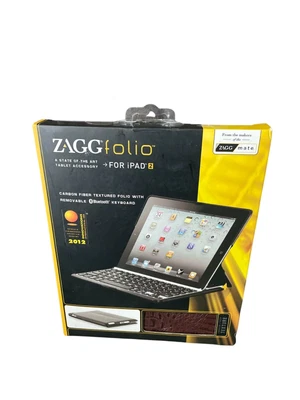 $35 • Buy  ZAGGfolio Case For Apple IPad 2 W/ Wireless Keyboard Alligator Leather Brown