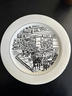 Mikasa PARISIAN SCENES Dinner Plates By Susan Steinberg + Dessert Plate • $75