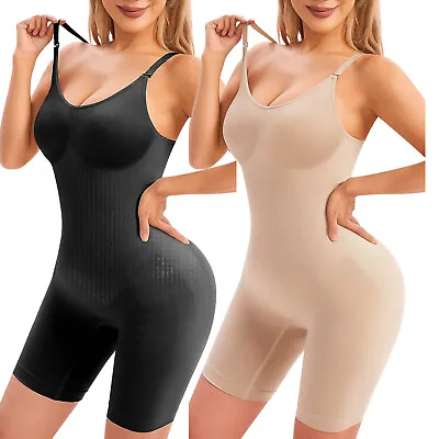 Women's Seamless Tummy Control Shapewear Bodysuit All In One Full Body Shaper • £12.79