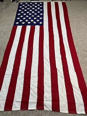 Vtg. Large 5’x10’ Valley Forge Best 50 Star American Flag 100% Cotton Bunting • $24.99